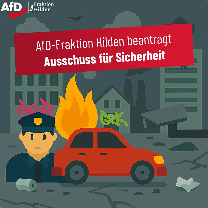 Mehr über den Artikel erfahren ++ AfD-Fraktion Hilden beantragt Ausschuss für Sicherheit ++