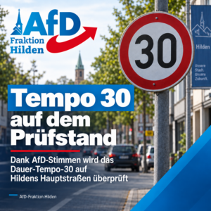 Mehr über den Artikel erfahren Dank AfD-Stimmen im Ausschuss: Tempo 30 kommt auf den Prüfstand