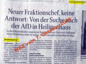 Mehr über den Artikel erfahren Heiligenhaus: Gehässiges in der WAZ und eine dreckige Lüge